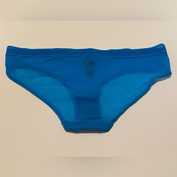 Victoria’s Secret Pink Blue Mesh Low Rise Retro Brief Size L New Without Tag - Picture 6 of 7